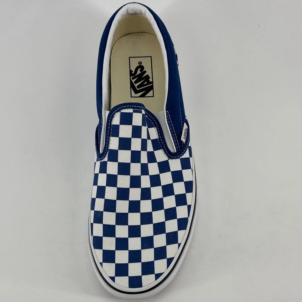 Vans Classic Slip-On Mens 10.5 Womens 12 True Blue Checkerboard VN000DAH7WM